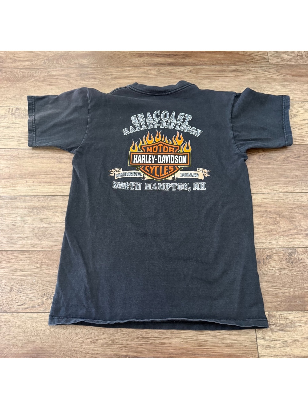 Vtg 2002 Harley Davidson Seacoast NH Skull Shirt Men M USA